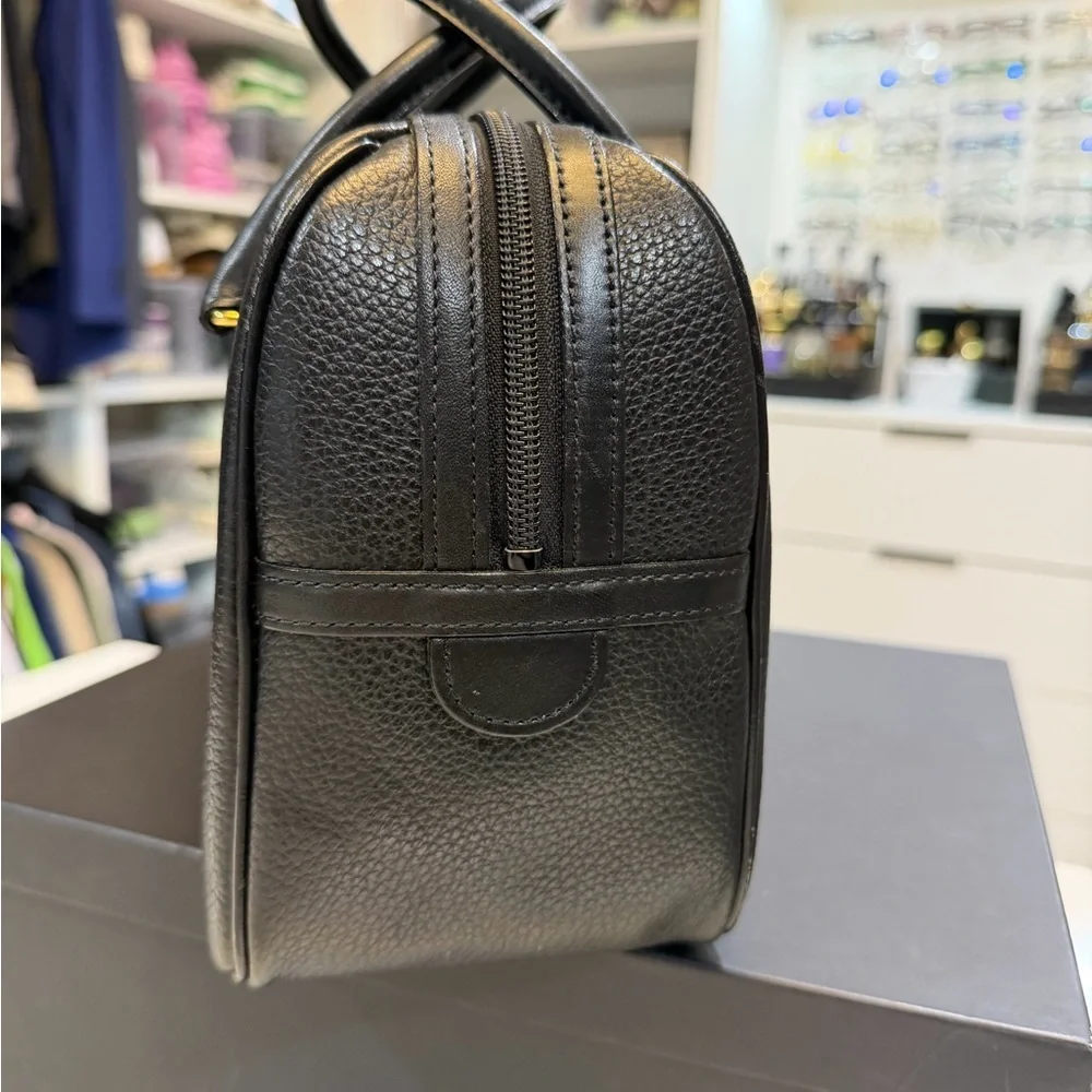 Burberry Black Leather Nova Check Mini Boston Bag - 32cm - Picture 7 of 12